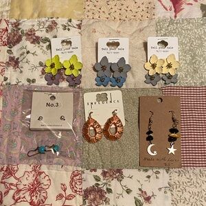 STOCKING STUFFERS Floral and Geometric Earrings NEW